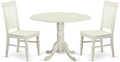 East West Furniture DLWE3-WHI-W 3 Piece Dinette Set by EastWestFurniture