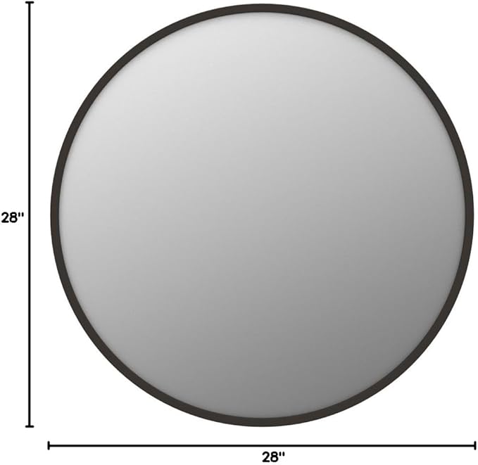 Growsun 28'' Black Round Mirror - Image 7