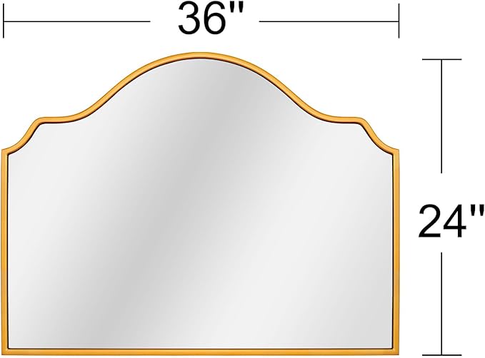 Chende Gold Arched Mirror, Elegant Wall Mirror - Image 6