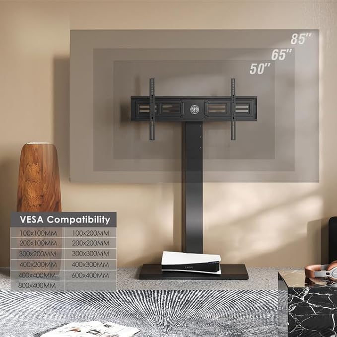 FITUEYES Iron Base Universal Floor TV Stand - Image 5