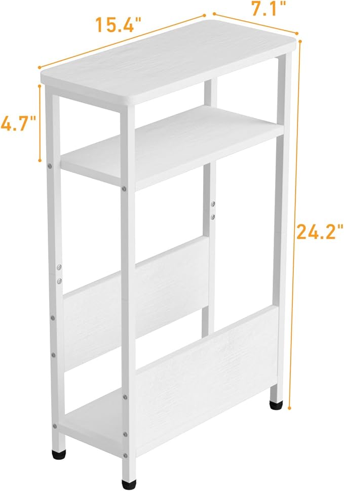 7.1" Narrow Side Table for Small Spaces, 3 Tier Small End Table - Image 3