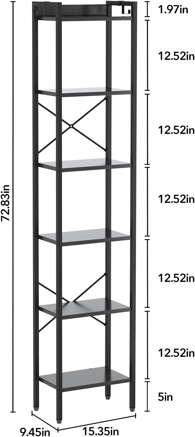 5 Tier Bookshelf, Bookcase - Image 2