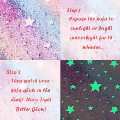 Toddler Chair, Glow in The Dark Kids Sofa Bean Bag Chair - Image 6