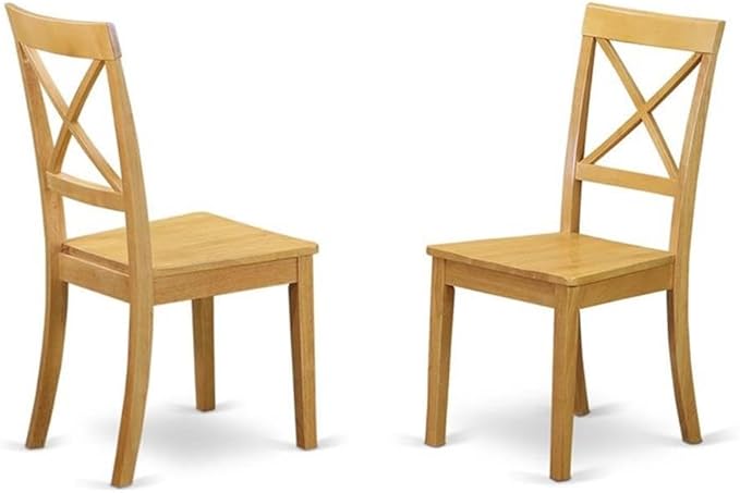 East West Furniture VABO5-OAK-W 5 Piece Kitchen Table & Chairs Set Includes an - Image 5