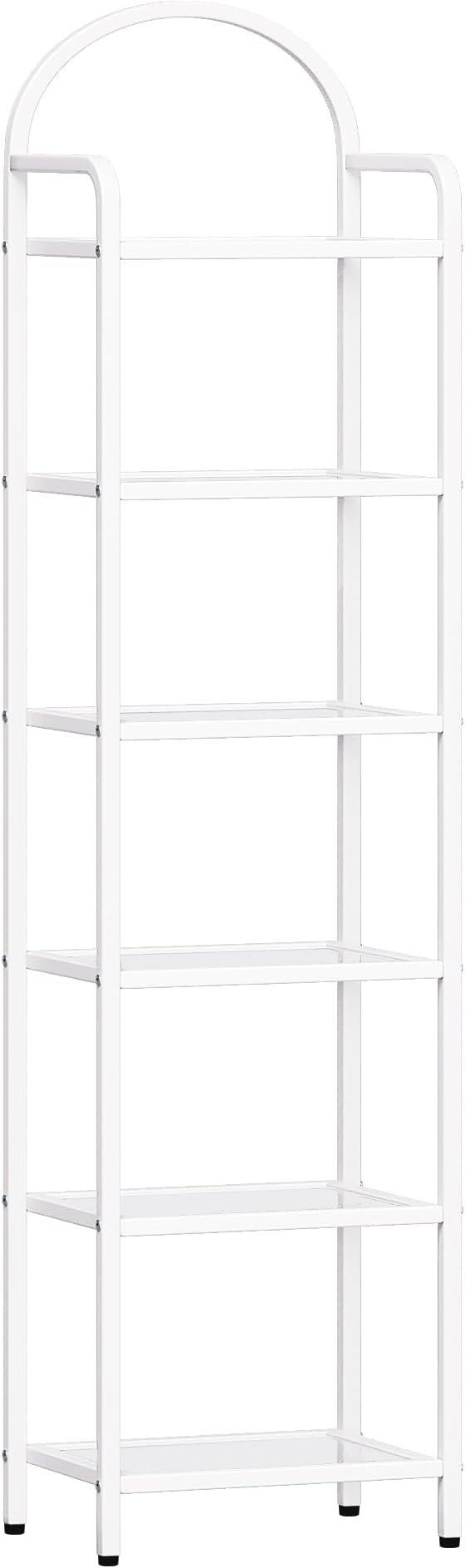 Bookcase Bookshelf, Tempered Glass Bookshelves, Slim Shelving Unit - Image 8