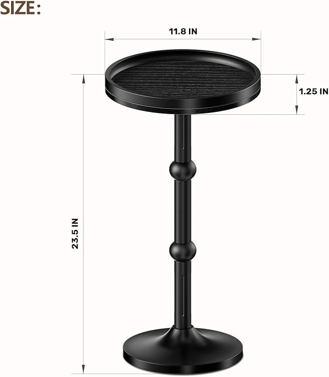 Small Round Side Table, Coffee Drink Table - Image 3