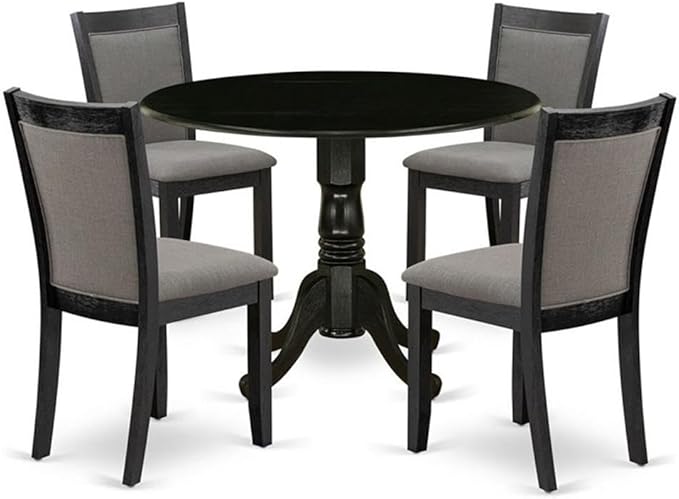 East West Furniture DLMZ5-AB6-50 5 Piece Dining Room Furniture Set Includes a by EastWestFurniture