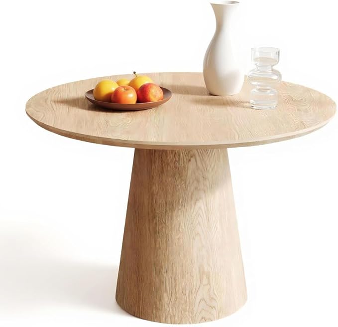 Round Dining Table for 4, Circle Dining Tables for Kitchen Living Room by Mochalight
