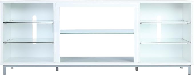Manhattan Comfort Brighton 60" TV 7 Shelves, Tempered Glass Dividers and Media by ManhattanComfort