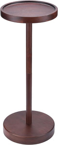 Solid Acacia Wood Pedestal End Table by EVERBBKING