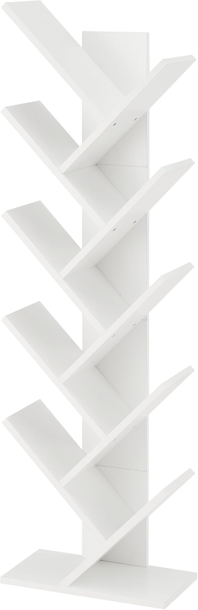 Hoctieon 10 Tier Tree Bookshelf, 10 Shelf Bookcase, Free Standing Tree Bookcase - Image 9