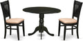 East West Furniture DLVA3-BLK-C 3 Piece Kitchen Table Set by EastWestFurniture