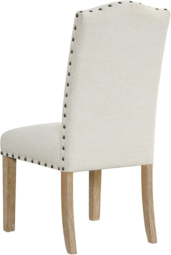 HomePop Home Decor | Classic Upholstered Parsons Dining Chairs | Curver Top - Image 6
