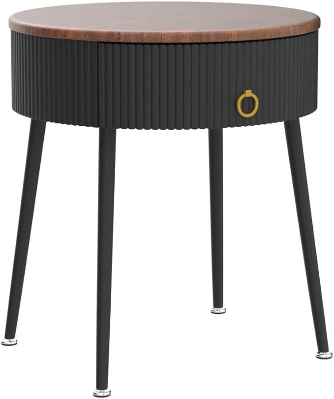 OIOG Side Tables Set of 2, Round Nightstand - Image 5