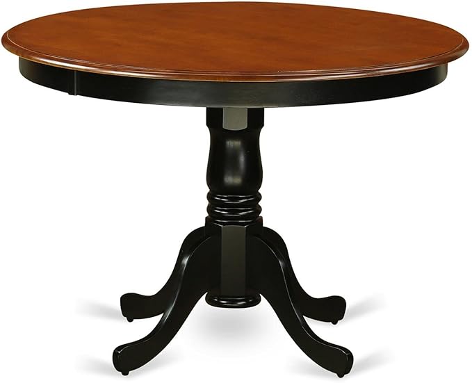 East West Furniture HLAN3-BCH-LC 3 Piece Dining Room Table Set Contains a Round - Image 2