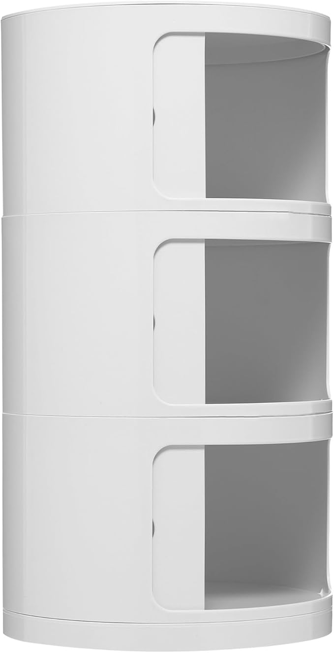 3 Tier Round with Storage, Modern Style Side Table - Image 9