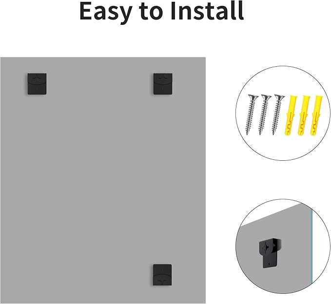 Frameless Mirror, 40x48 Inch Large Bathroom Mirrors - Image 8