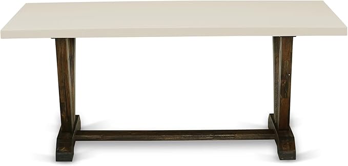 East West Furniture V727MZN32-6 6 Piece Dining Set Contains a Rectangle Dining - Image 6