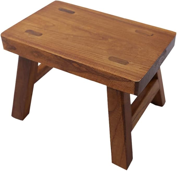 Solid Wood Tiny Step Stool for Kids Change Shoes Foot Stool Plant Stand by XDStool