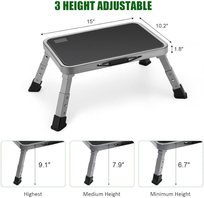 Foldable Step Stool, Adjustable Step Stool - Image 2