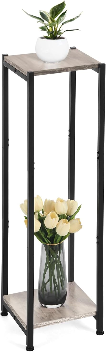 Extra Tall Plant Stand Indoor, 40 Inch Plant Stands, 2 Tier Metal Plant Stand by CozyTimes