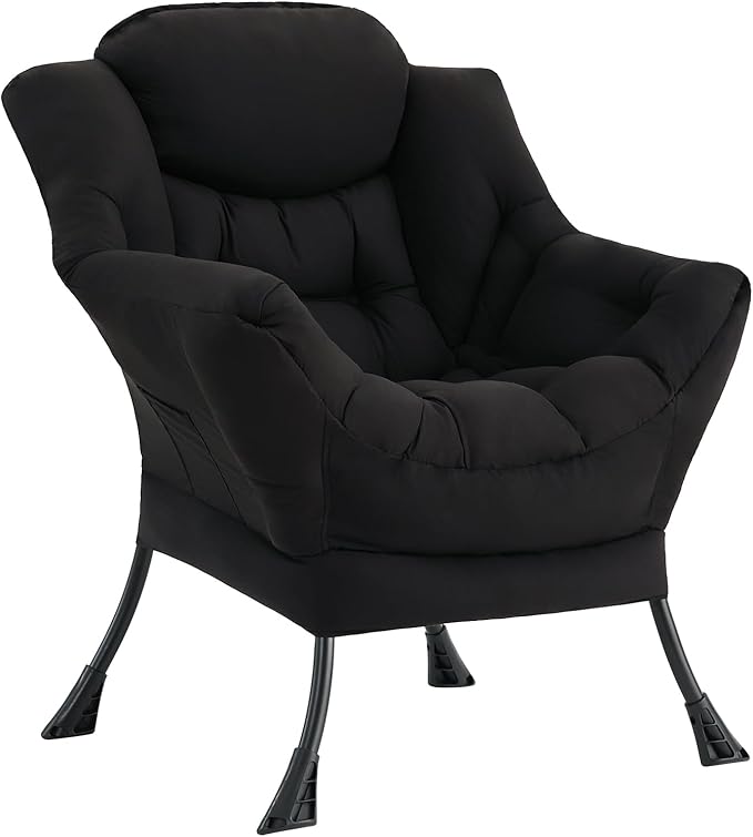 LITA Lazy Chair with Ottoman, Modern Accent Leisure Upholstered Sofa, by LITA