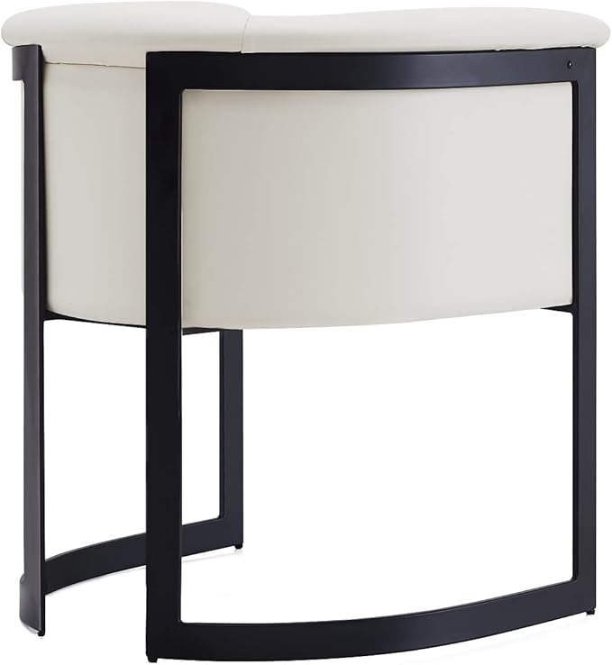 Manhattan Comfort Corso Faux Leather Upholstered Dining Chair, Barrel-Style - Image 6