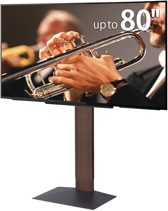 WALL V3 High Type | Sleek 32-80 Inch Universal Ultra Thin TV Stand | Walnut | by WALL
