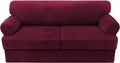 H.VERSAILTEX Sofa Cover 3 Piece T Cushion Sofa Slipcovers Thick Velvet Couch by HVERSAILTEX