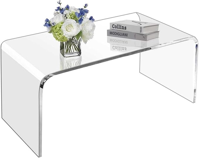 40inch Premium Clear Acrylic Rectangle Coffee Table - Image 7