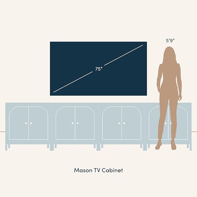 Nathan James Mason Storage Cabinet Accent Sideboard Buffet Credenza TV Stand - Image 9