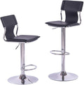 Sidanli Swivel Barstools Set of 2, Adjustable Barstools Set of 2，Faux Leather by Sidanli