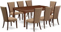 East West Furniture DOVE9-MAH-47 9 Piece Dining Set Includes a Rectangle Dining by EastWestFurniture