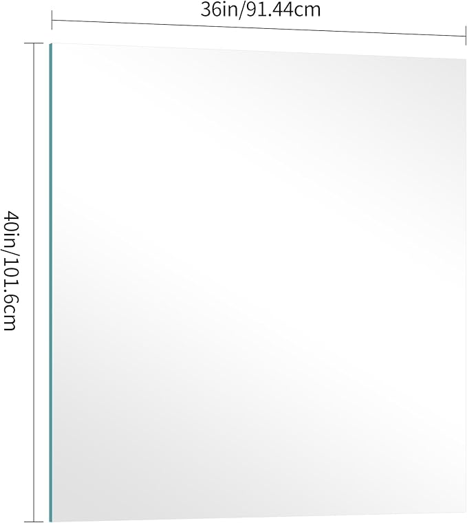 KOCUUY Large Frameless Mirror, 36x40 Inch Rectangle Bathroom Vanity Mirror - Image 8