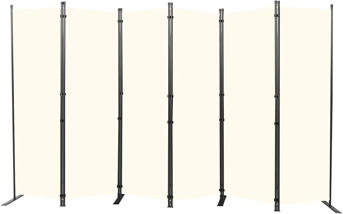 Room Divider 6FT Portable Room Dividers and Folding Privacy Screens, 6 Panel by HOMSCREENER