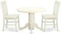East West Furniture SHNO3-LWH-W 3 Piece Modern Dining Table Set Contains a by EastWestFurniture