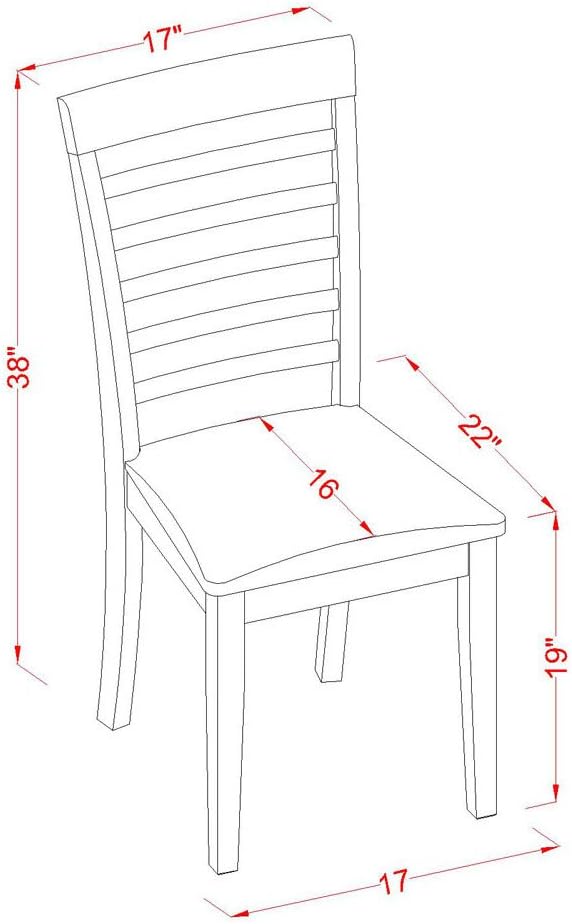 East West Furniture CAML7-MAH-LC 7 Piece Dining Room Table Set Consist of a - Image 8