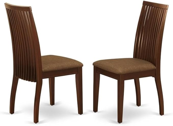 East West Furniture DLIP3-MAH-C 3 Piece Modern Dining Table Set Contains a - Image 4