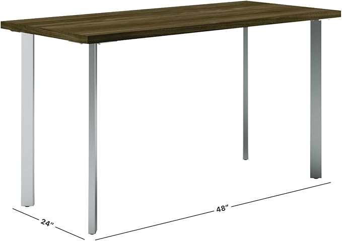 HON Coze Home Office Desks, Sturdy Table Computer Desk, Walnut Top - Image 3