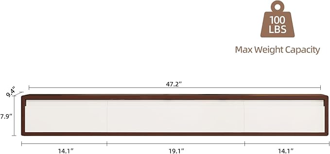 Floating TV Stand High Gloss, Floating TV Console, Under TV Shelf - Image 2
