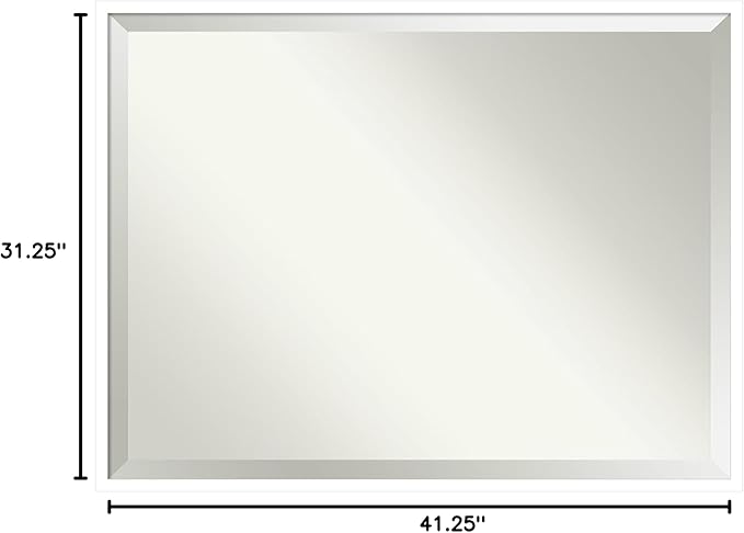 Amanti Art White Bathroom Mirror - Image 6