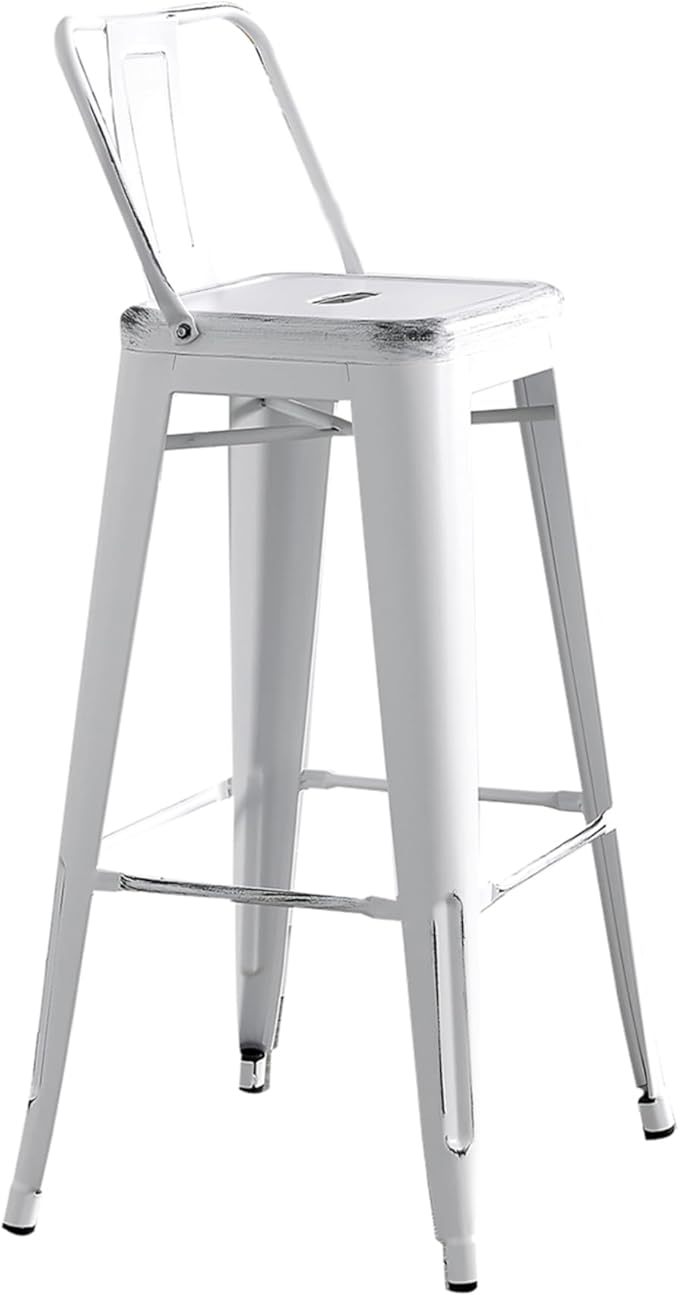 AC Pacific 30” Metal Barstool Set of 2 – Country Rustic Style - Image 4