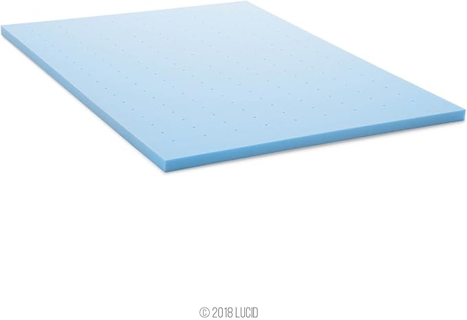 LUCID 2-Inch Ventilated Gel Infused Memory Foam Mattress Topper - Image 4