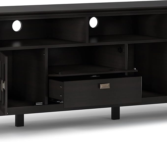 SIMPLIHOME Artisan SOLID WOOD 72 Inch Wide Transitional TV Media Stand in - Image 7