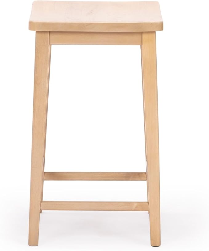 Plank+Beam Smythe Counter Stool, Sturdy Wood Modern Kitchen Counter Height Stool - Image 5