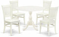 East West Furniture DMVA5-LWH-W 5 Piece Modern Dining Table Set Includes a by EastWestFurniture