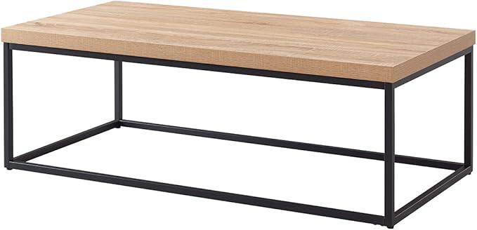 CENSI 47-Inch Natural Oak Coffee Table - Image 5