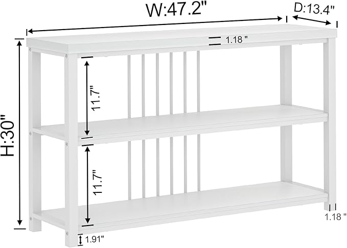 FOLUBAN Modern Sofa Console Table - Image 2