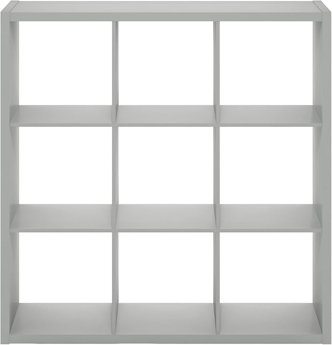 Furinno Cubicle Open Back Decorative Cube Storage Organizer, Light Grey - Image 9