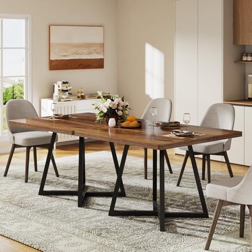 Tribesigns Square Dining Table for 2, 31.5" Industrial Dinner Table - Image 8